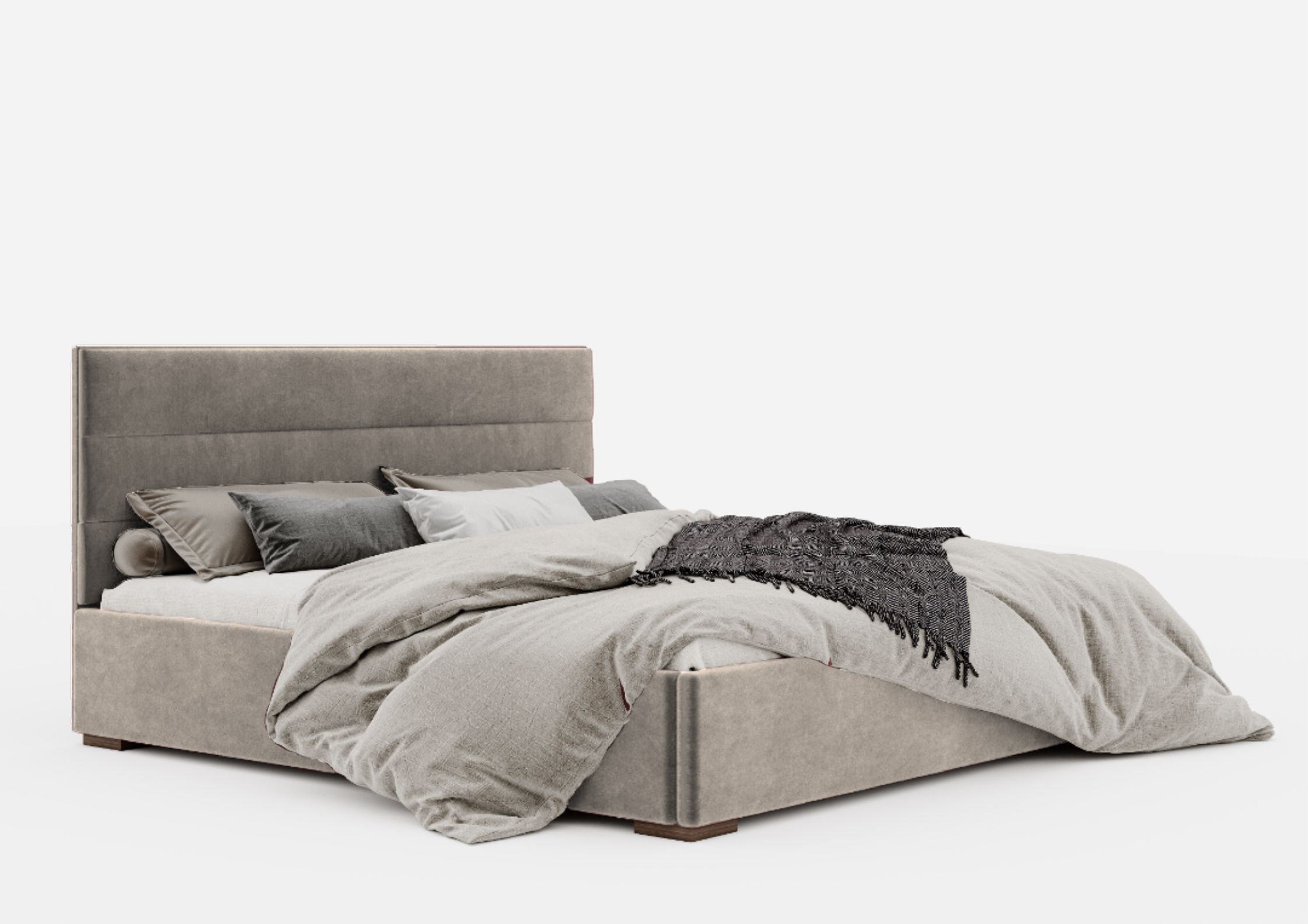 Beżowe łóżko 120x200cm